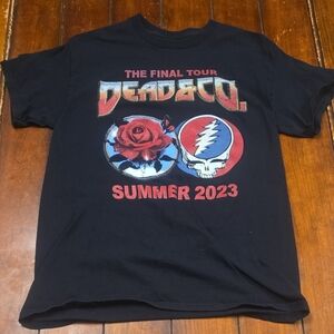 Grateful Dead Black Tee - Red and Blue Design